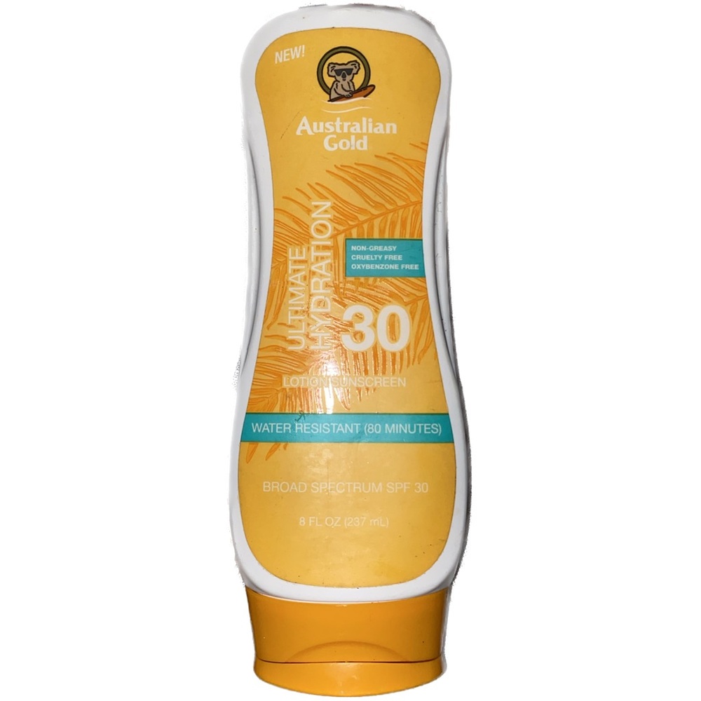 Australian Gold Ultimate Hydration Lotion Sunscreen SPF 30 8 fl oz READ DESC.